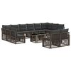 vidaXL Conjunto de Sof&aacute; de Jardim 13 unid. Cinza e Cinza Escuro