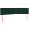 vidaXL Cama box spring c/ colch&atilde;o/LED 200x200 cm veludo verde-escuro