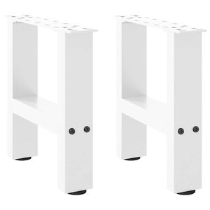 vidaXL P&eacute;s para mesa de centro , brancos, 2 pe&ccedil;as, 30x(30-31) cm, a&ccedil;o