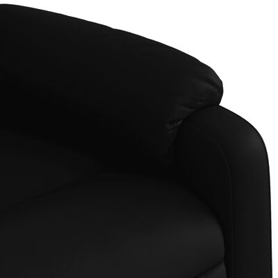 vidaXL Poltrona reclinável elevatória couro artificial preto