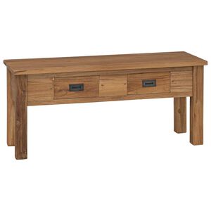 vidaXL Banco de corredor em teca maci&ccedil;a 90x30x40 cm