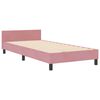 vidaXL Cama Box com cabeceira Rosa 90 x 200 cm Veludo