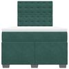 vidaXL Cama boxspring com colchão 120x190 cm veludo verde-escuro
