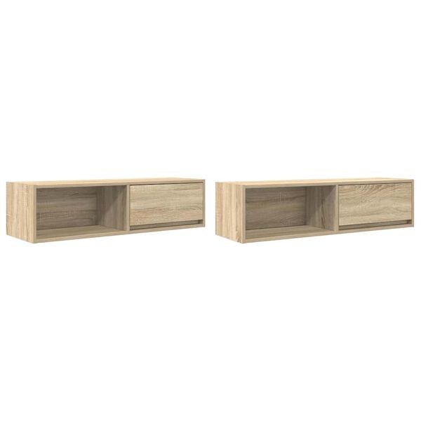 vidaXL M&oacute;veis de TV 2pcs 100x31x25,5cm deriv. madeira carvalho sonoma