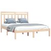 vidaXL Estrutura de cama king 150x200 cm madeira maci&ccedil;a