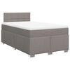vidaXL Cama boxspring c/ colch&atilde;o 120x190cm tecido castanho-acinzentado