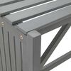 vidaXL Banco de canto p/ jardim com vaso 117 cm acácia maciça cinzento