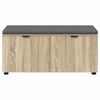 vidaXL Banco de Hall com almofada Carvalho Sonoma 100 x 38 x 46 cm