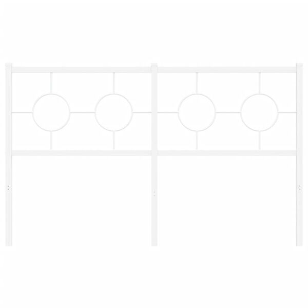vidaXL Cabeceira de substitui&ccedil;&atilde;o 140 cm metal branco