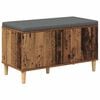 vidaXL Banco de Hall com almofada Madeira antiga 80 x 38 x 46 cm
