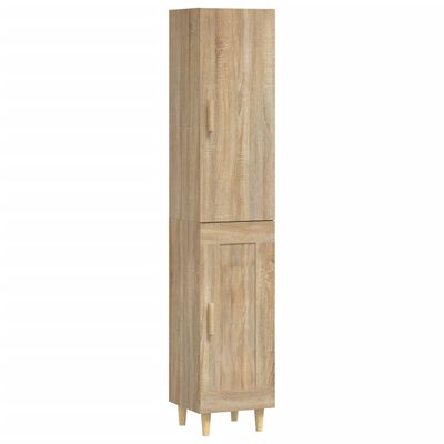 vidaXL Armário alto 34,5x34x180 cm madeira processada carvalho sonoma
