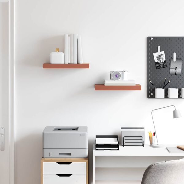 vidaXL Prateleira de Parede 2 pcs Vermelho 40 x 23,5 x 4 cm