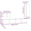 vidaXL Conjunto m&oacute;veis de TV 4 pcs madeira processada carvalho sonoma