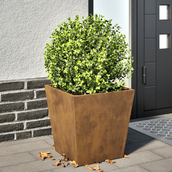 vidaXL Garden Planter 40x40x40 cm a&ccedil;o resistente &agrave;s intemp&eacute;ries