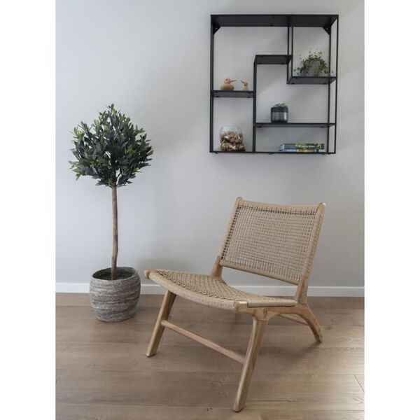 House Nordic Prateleira de parede Avery 85x18x85 cm preto