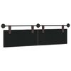 vidaXL Cabeceira Suspensa Riscas Marrom Escuro 190 x 55 x 5 cm tecido