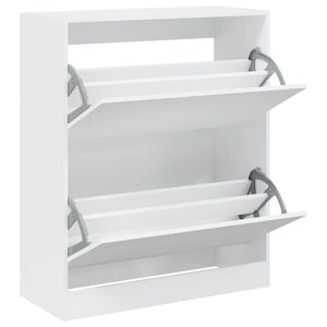 vidaXL Sapateira 80x34x96,5 cm derivados de madeira branco
