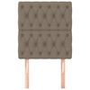 vidaXL Cabeceira Taupe 80x7x118/128 cm Tecido