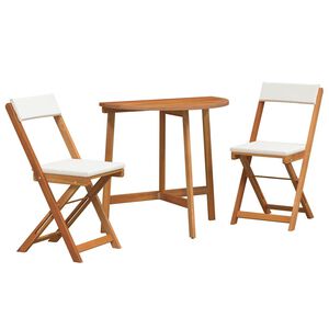 vidaXL Conjunto bistro 3 pcs &Oacute;leo Natural Madeira S&oacute;lida de Ac&aacute;cia