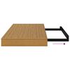 vidaXL Prateleira de Parede 2 pcs Bege 50 x 23 x 4 cm