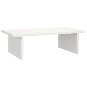 vidaXL Suporte para monitor 50x27x15 cm pinho maci&ccedil;o branco