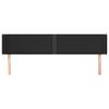 vidaXL Cabeceira cama abas couro artificial 183x16x78/88 cm preto