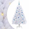 vidaXL &Aacute;rvore de Natal Articulada Artificial Branco 150 cm PVC e A&ccedil;o