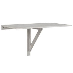 vidaXL Mesa de parede dobr&aacute;vel derivados de madeira cinza cimento