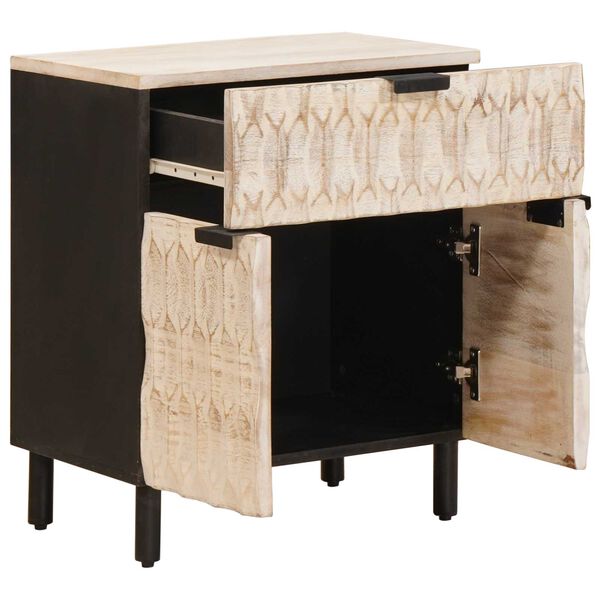 vidaXL Arm&aacute;rio de Cabeceira com gaveta Branco 50 x 33 x 60 cm