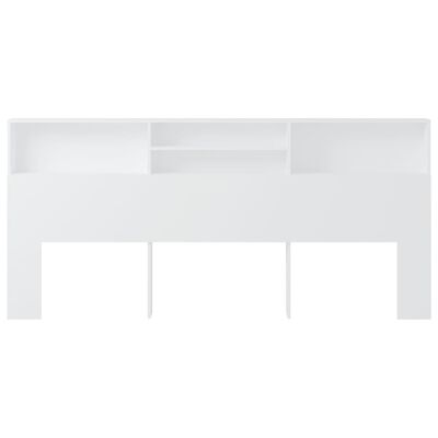 vidaXL Cabeceira de cama com armário 220x19x103,5 cm branco