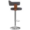 vidaXL Bancos de bar 2 pcs tecido e madeira curvada cinzento-escuro