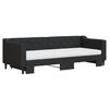 vidaXL Sof&aacute;-cama com gavet&atilde;o e colch&otilde;es 80x200 cm tecido preto