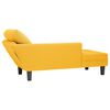vidaXL Chaise lounge com almofada tecido corduroy amarela claro