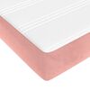 vidaXL Cama boxspring com colch&atilde;o 120x200 cm veludo rosa