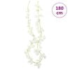 vidaXL Grinaldas de flores 6 pcs 180 cm branco