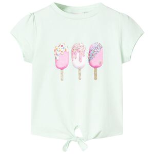 vidaXL T-shirt infantil menta-claro 104
