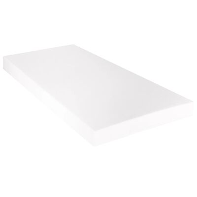 vidaXL Cama com colchão 160x200 cm couro artificial branco