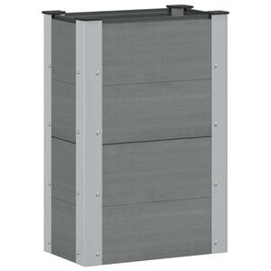 vidaXL Canteiro de jardim elevado Cinzento 50 x 30 x 72 cm