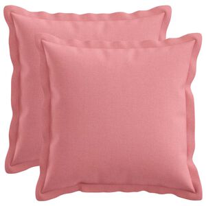 vidaXL Capa almofada 2 pcs HOUTEN Rosa 30 x 30 cm Linho Sint&eacute;tico
