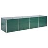 vidaXL Canteiro elevado de jardim a&ccedil;o galvanizado 320x80x77cm verde