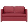vidaXL Sof&aacute;-cama sem p&eacute;s 112x174x55 cm couro artificial vermelho tinto