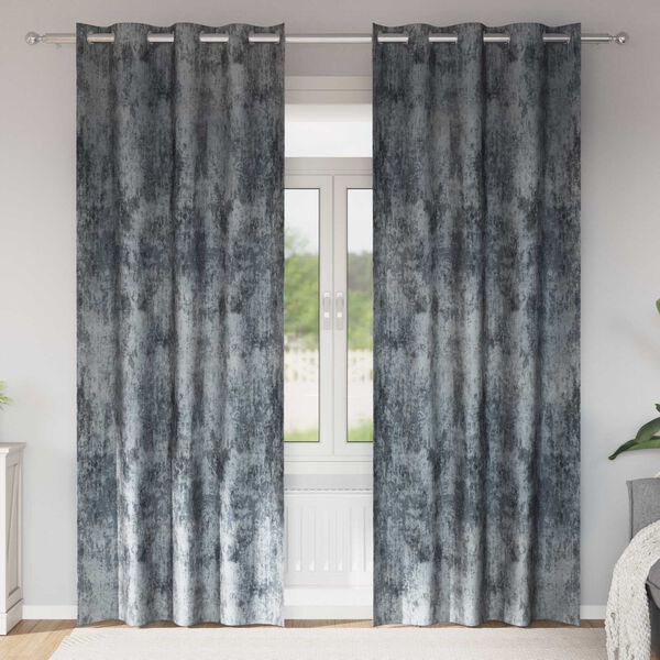 vidaXL Cortinas de Veludo 2 pcs Cinza Prata 225 x 140 cm Veludo
