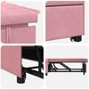 vidaXL Sof&aacute;-Cama Rosa 194 x 67 x 82 cm Veludo