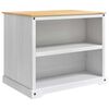 vidaXL Conjunto de Ilha de Cozinha 2 unid. Branco e Cera de Mel