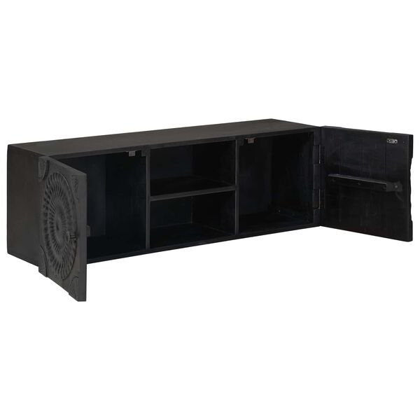 vidaXL Gabinete para TV com prateleira Preto 105 x 30 x 35 cm