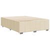 vidaXL Estrutura de cama sem colch&atilde;o 140x190 cm tecido cor creme