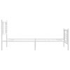 vidaXL Estrutura de cama com cabeceira e p&eacute;s 90x200 cm metal branco