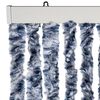 vidaXL Cortina anti-insetos 100x200 cm chenille azul e branco