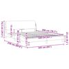 vidaXL Estrutura de cama Dover 160x200 cm tecido castanho-escuro