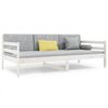 vidaXL Sof&aacute;-cama sem colch&atilde;o 80x200 cm madeira de pinho maci&ccedil;a branco